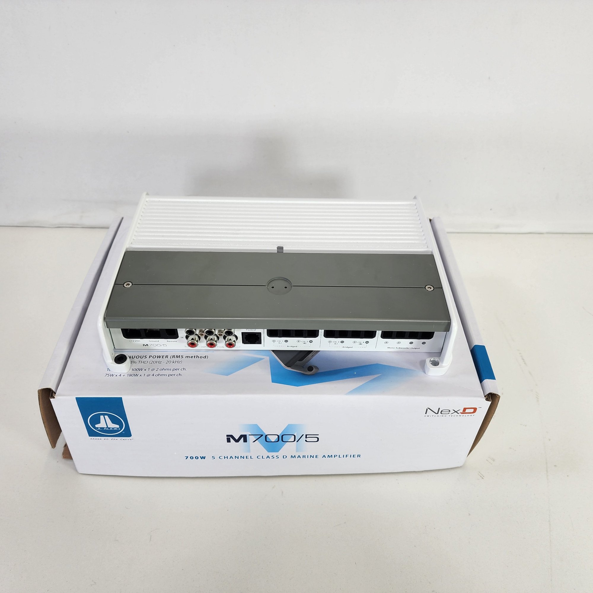 JL Audio M700/5 5Ch Class D Marine System Amplifier 700W No Emblem