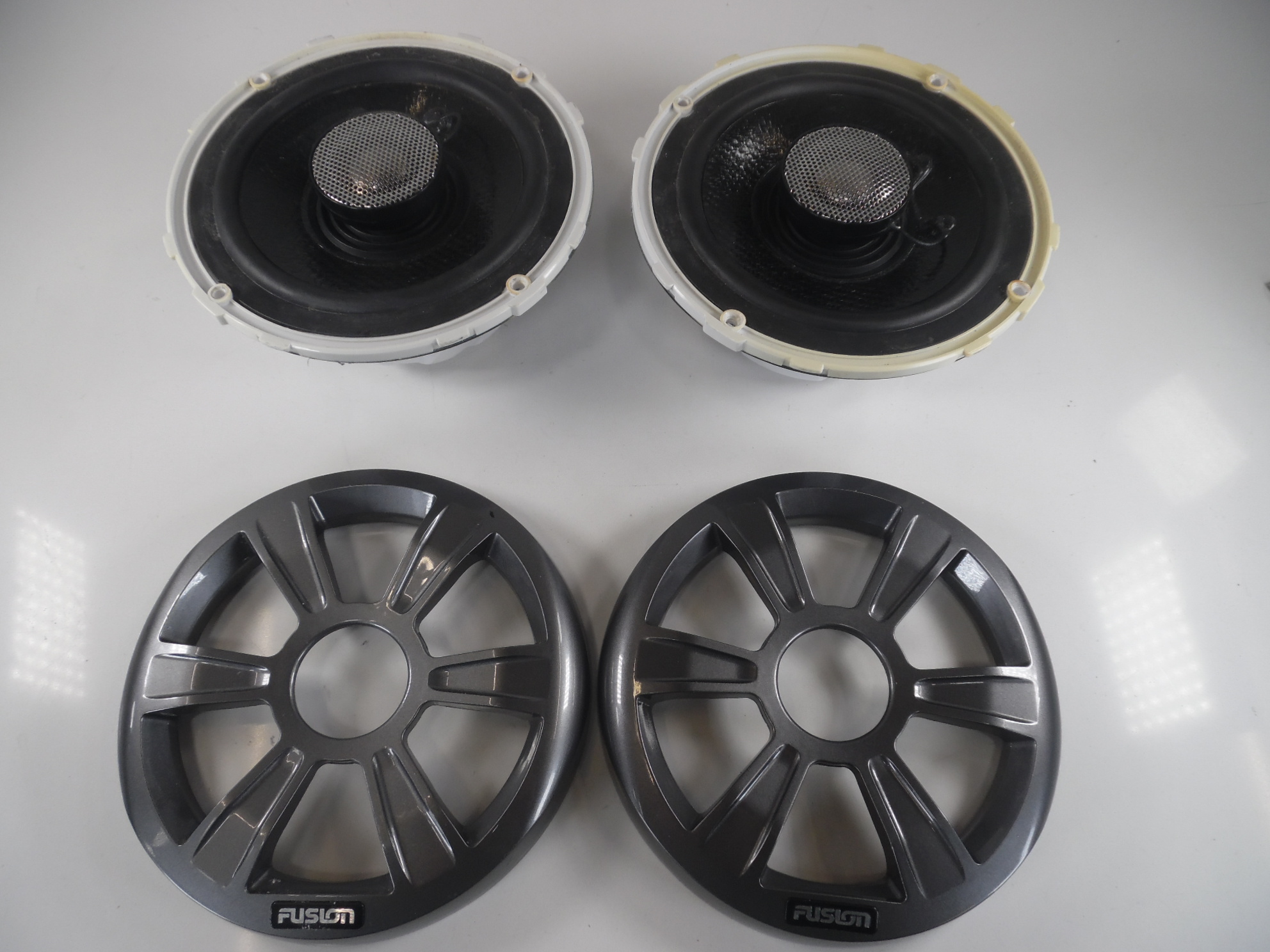 Fusion MSFR6021 63/4'' 2Way Marine Speakers x2 w/ Gray Sport Grilles