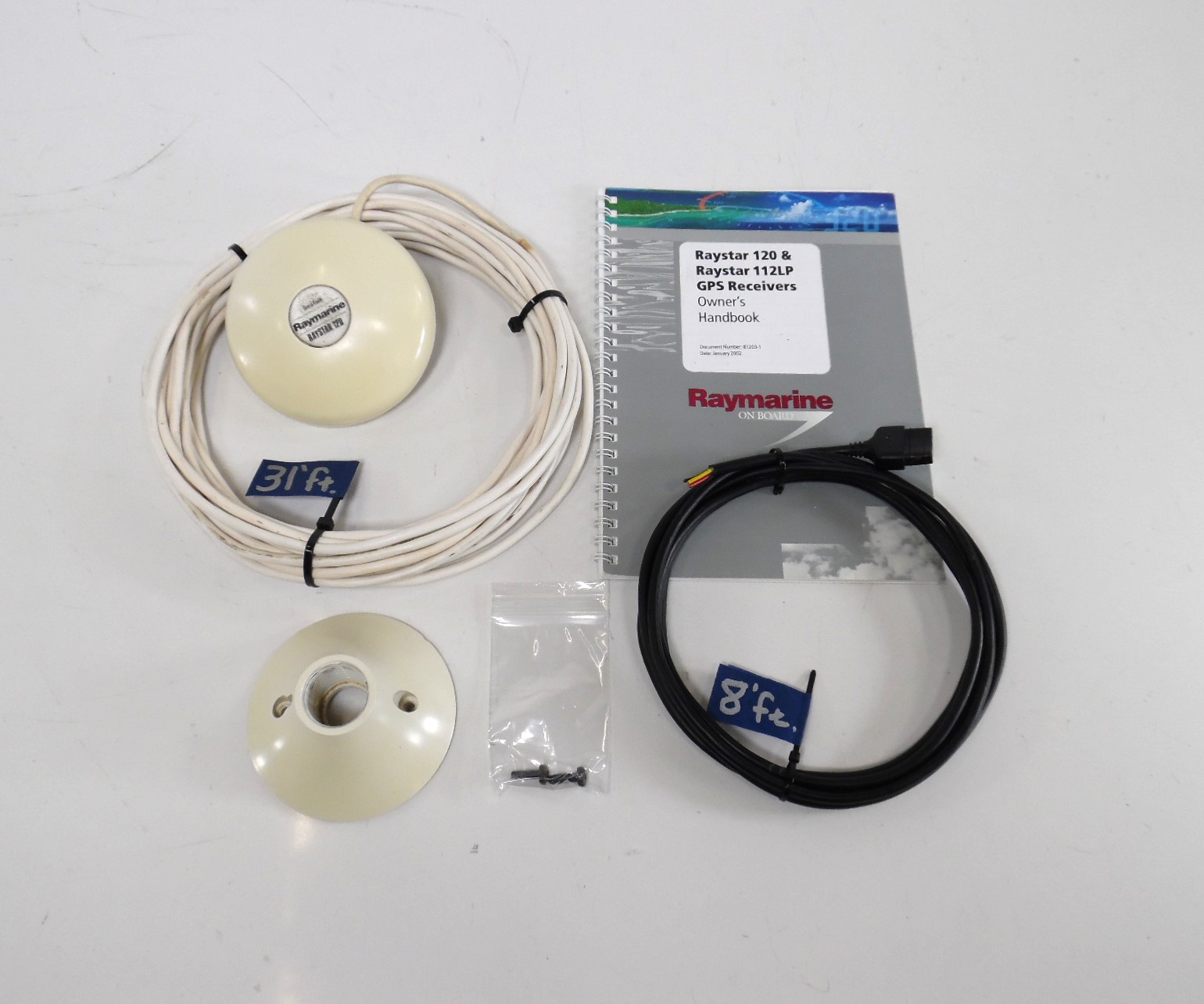 Raymarine Raystar 120 GPS Antenna for SeaTalk w/ Pole Mount Kit E32025 TESTED / 90 Day