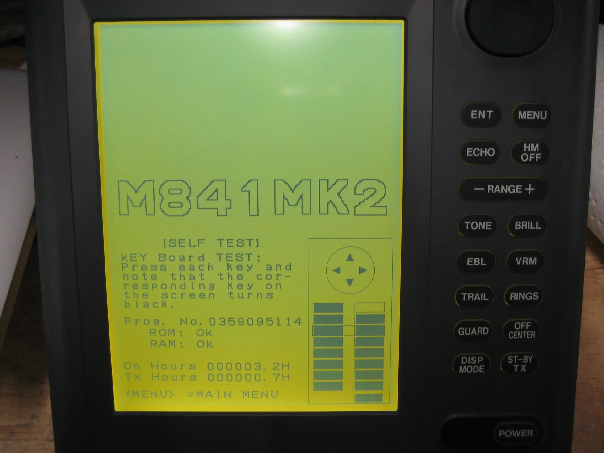 Furuno 841MK2 Radar Display 8″ RDP113 Monochrome TESTED Max Marine