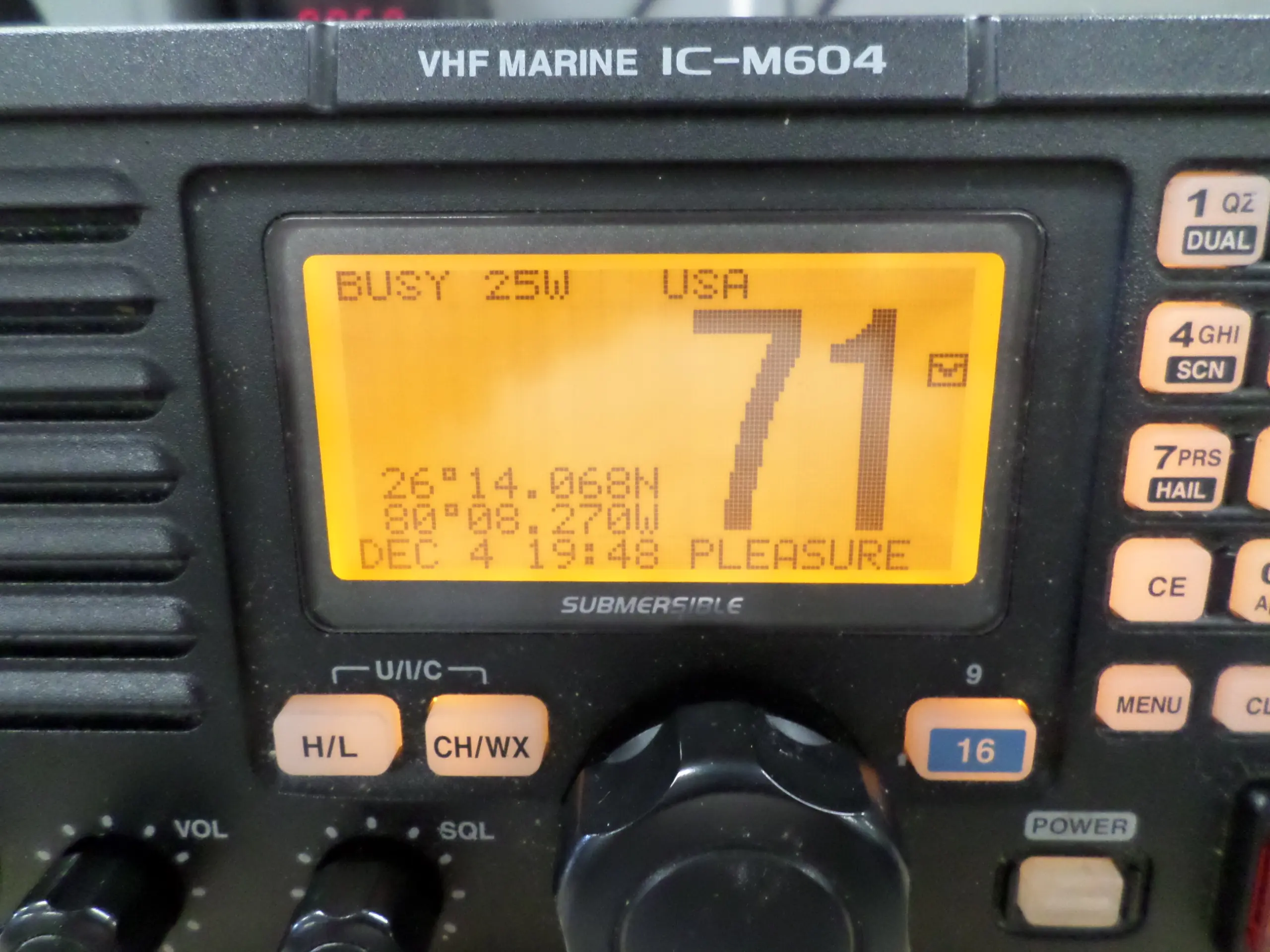 ICM604 Marine DSC VHF Radio Fully Tested Excellent Condition