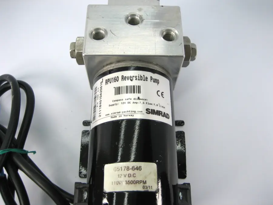 Motor Rpu Simrad RPU 160 12V Reversible Hydraulic Autopilot Pump - Max Marine ...