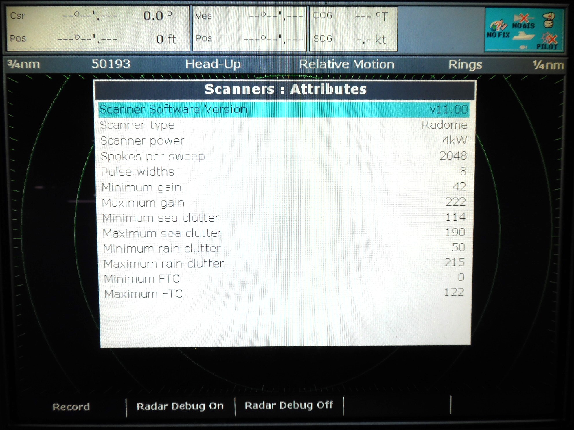 Raymarine M92652S 4kW 24" Analog Radar Scanner Radome DOME ONLY *LOW HOURS* Tested