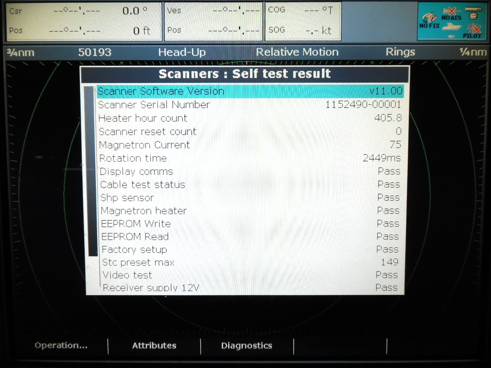 Raymarine M92652S 4kW 24" Analog Radar Scanner Radome DOME ONLY *LOW HOURS* Tested