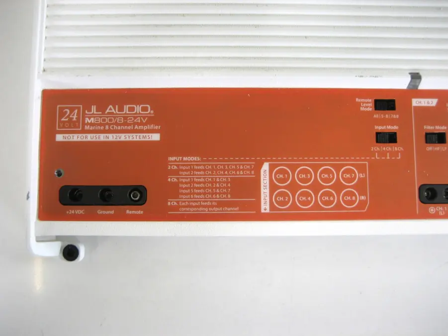 JL Audio M800/8v2-24V Marine Amplifier For 24V Systems For Parts or Repair - Image 2