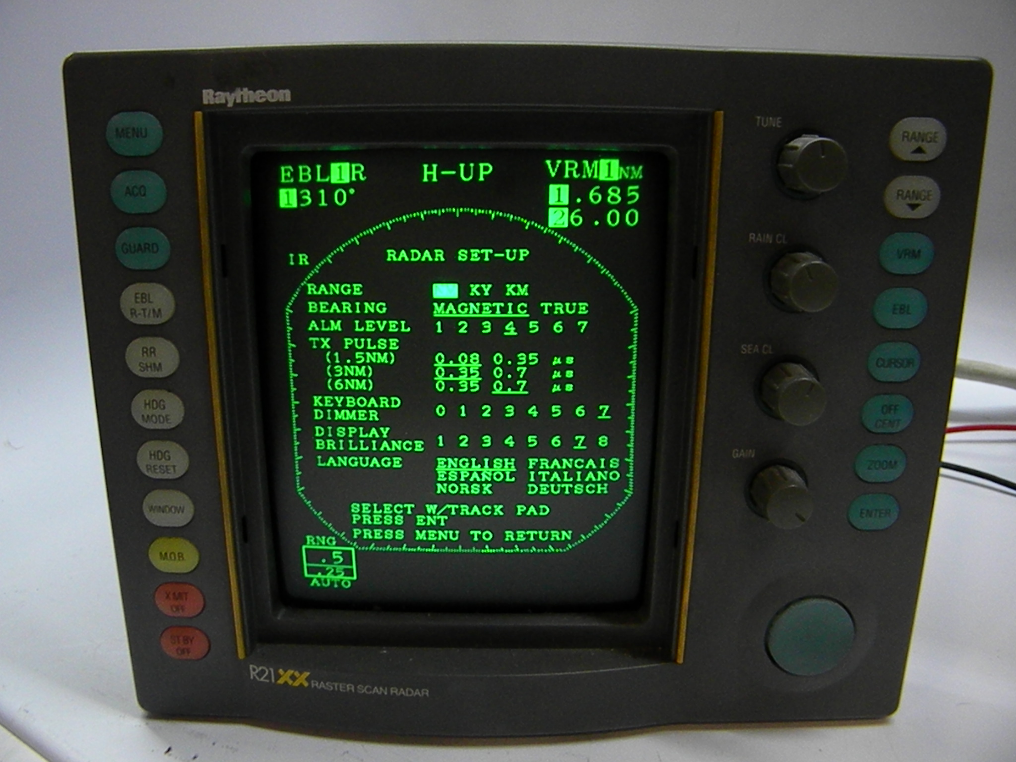 Raytheon R20XX Raster Scan CRT Radar System w/M92539 24