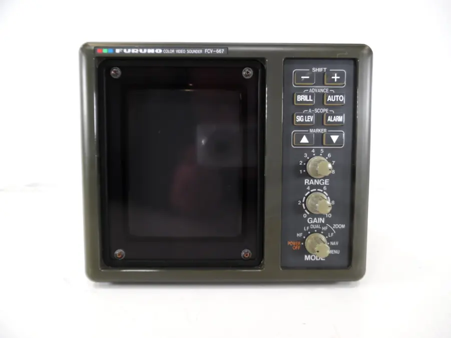 Furuno FCV-667 Color Video Sounder 50/200kHz w/Power Cable, Knobs~Tested!! - Image 5