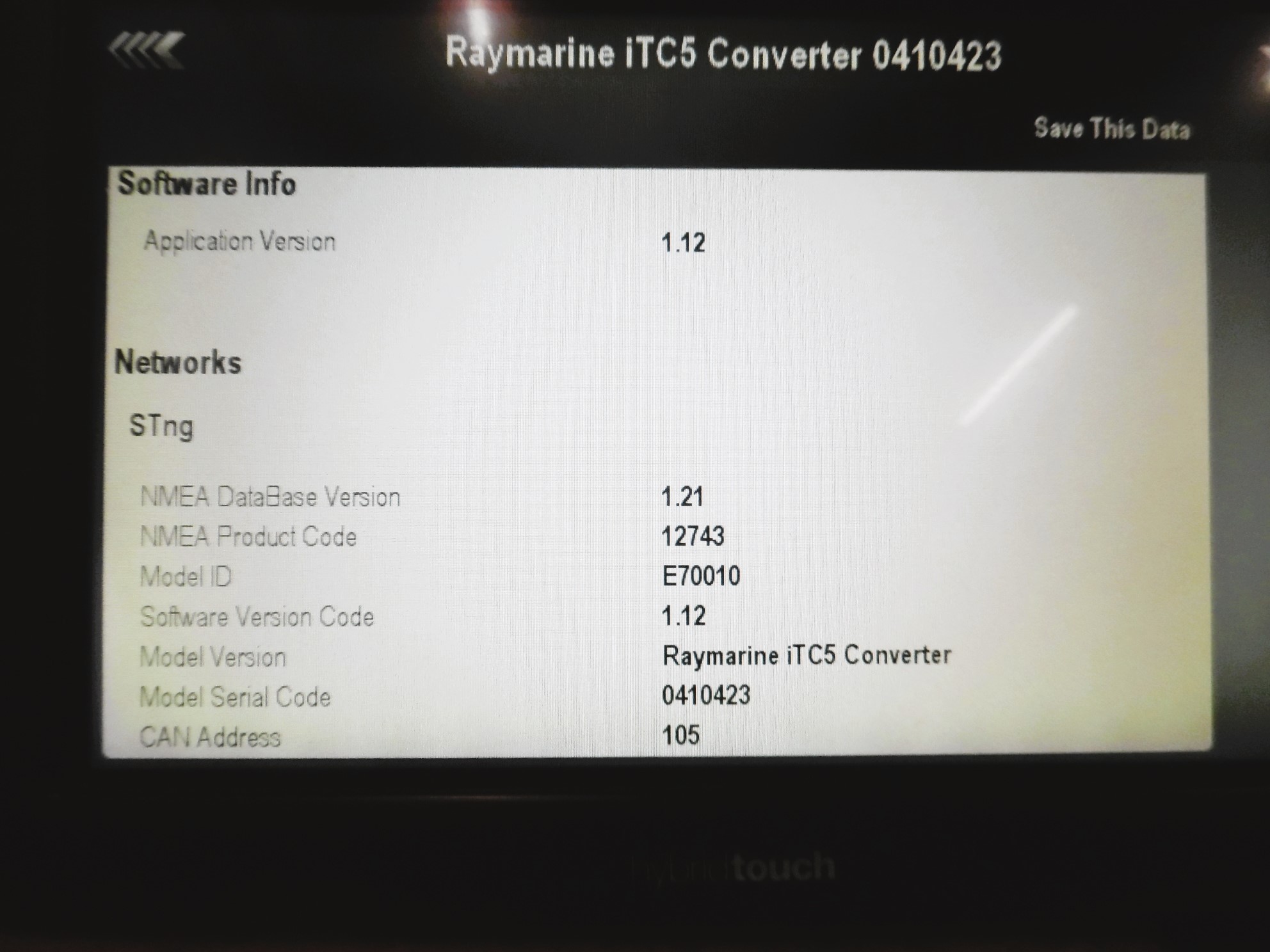 Raymarine ITC5 Transducer Converter Module E70010 90 Day Warranty