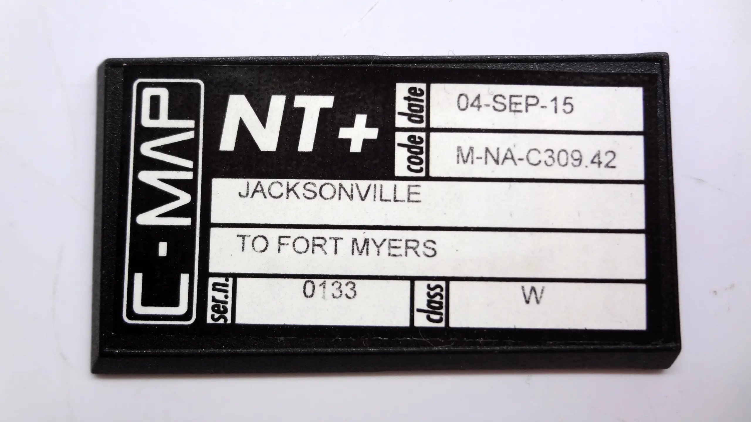 CMap NT+ CCard “Jacksonville to Fort Myers” Sep '15 MNAC309.42