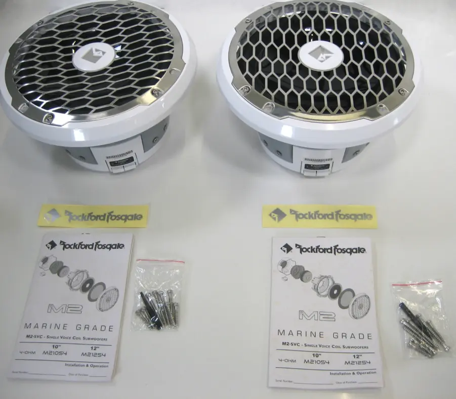 Rockford Fosgate M210S4 Pair 10'' 500 Watts Marine Sub