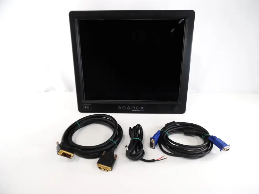 AmbientNav CDI-AN-LCD17MDDL-001 ~ 17" 12V Marine Monitor w/Cables *Tested*