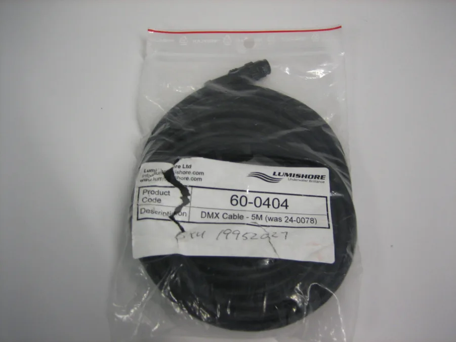 Lumishore DMX Extension Cable - 5m - Part Number 60-0404 - NEW (old pn 24-0078)