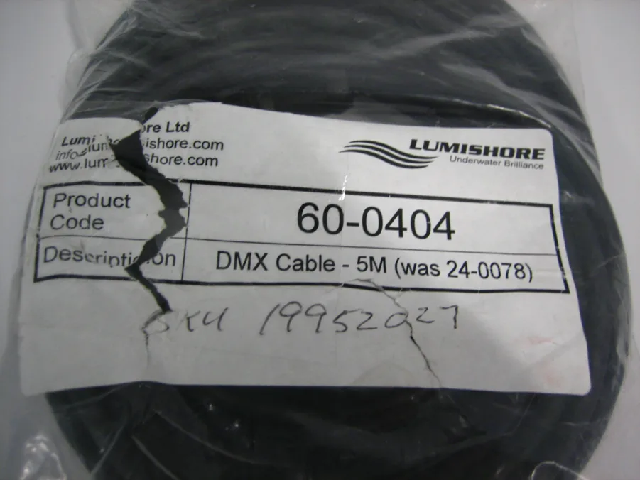 Lumishore DMX Extension Cable - 5m - Part Number 60-0404 - NEW (old pn 24-0078) - Image 3
