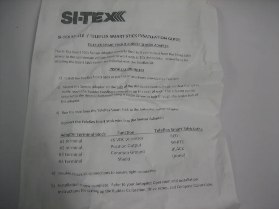 Sitex SP-110 Teleflex Smart Stick Rudder Sensor Adapter Kit - NEW & HARD TO FIND - Image 5