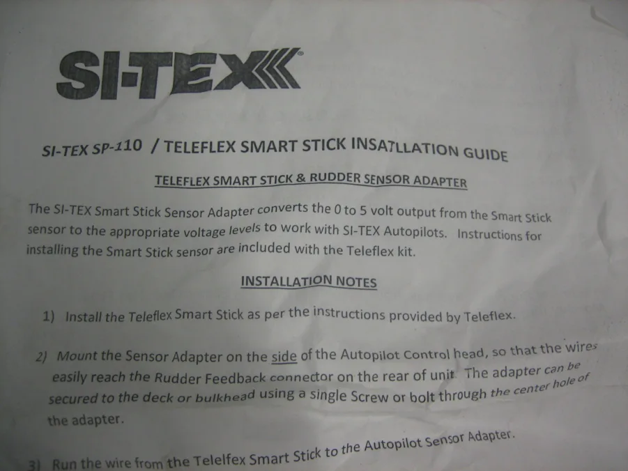 Sitex SP-110 Teleflex Smart Stick Rudder Sensor Adapter Kit - NEW & HARD TO FIND - Image 6