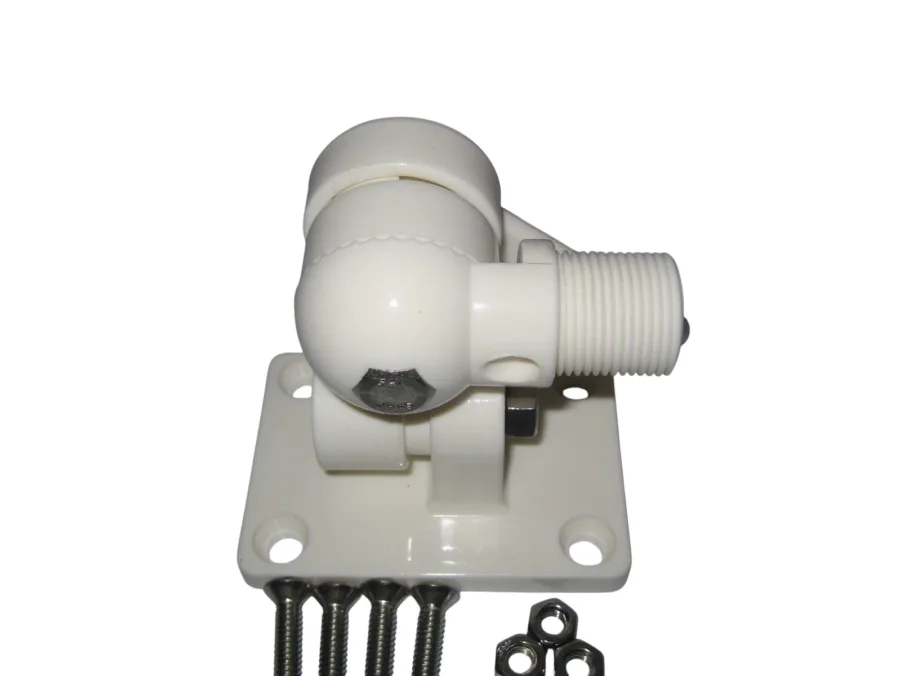 D Lilly 206B Nylon White 4 Way Ratchet Mount for VHF Antenna *NEW* W/HARDWARE - Image 3
