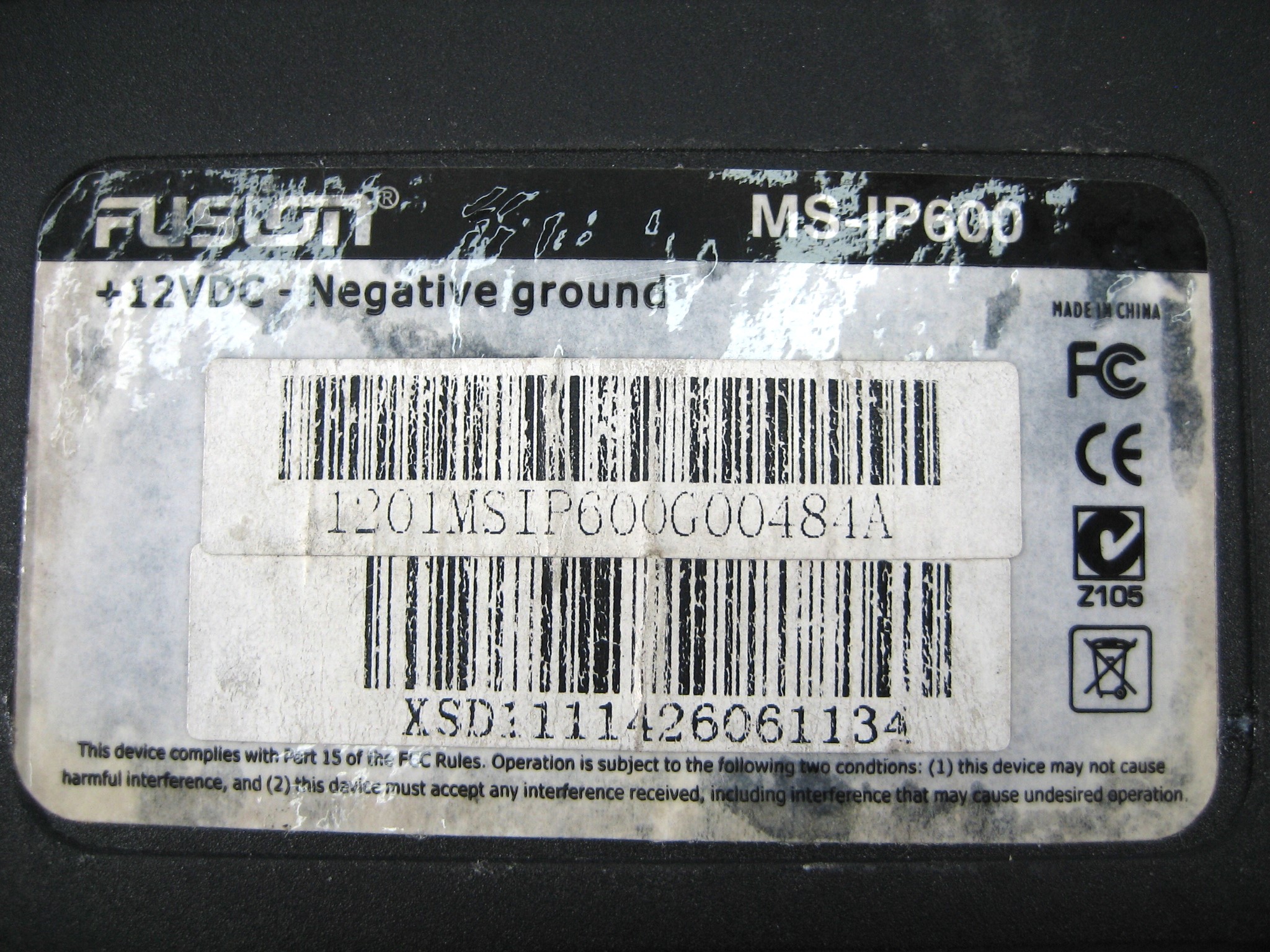 Fusion MS IP600 Marine Stereo for iPod - Max Marine Electronics
