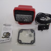 GoLight 20214 Red Permanent Mount Wired Dash Control LED Spotlight