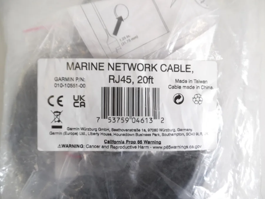 Garmin 0101055100 20 FT Network Cable NEW GENUINE OEM SHIPS