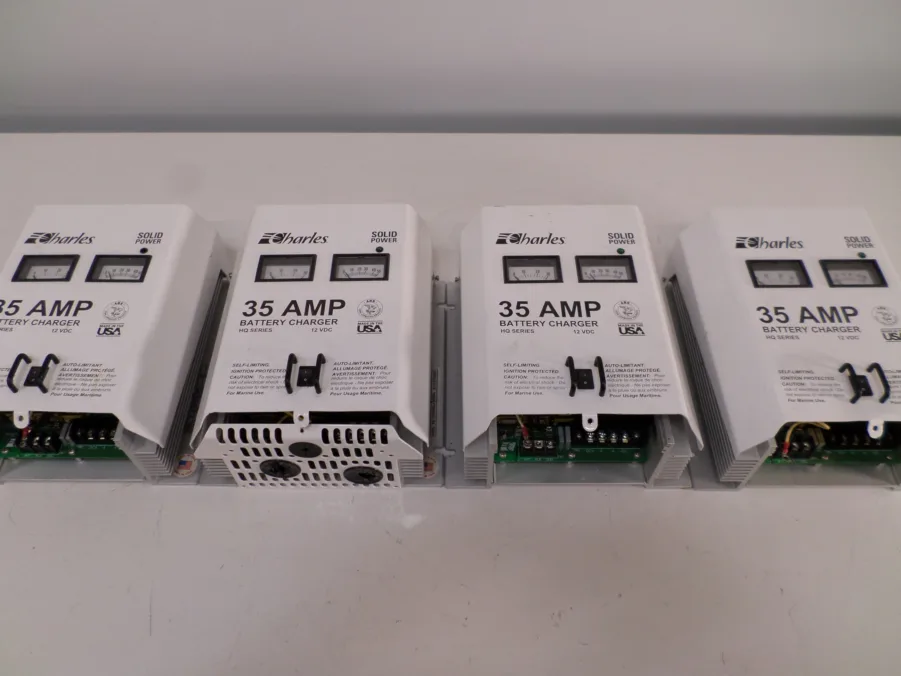 Charles Marine 12V/35A  Battery Charger 9Q-12355HQ-A - Set of Four for Parts