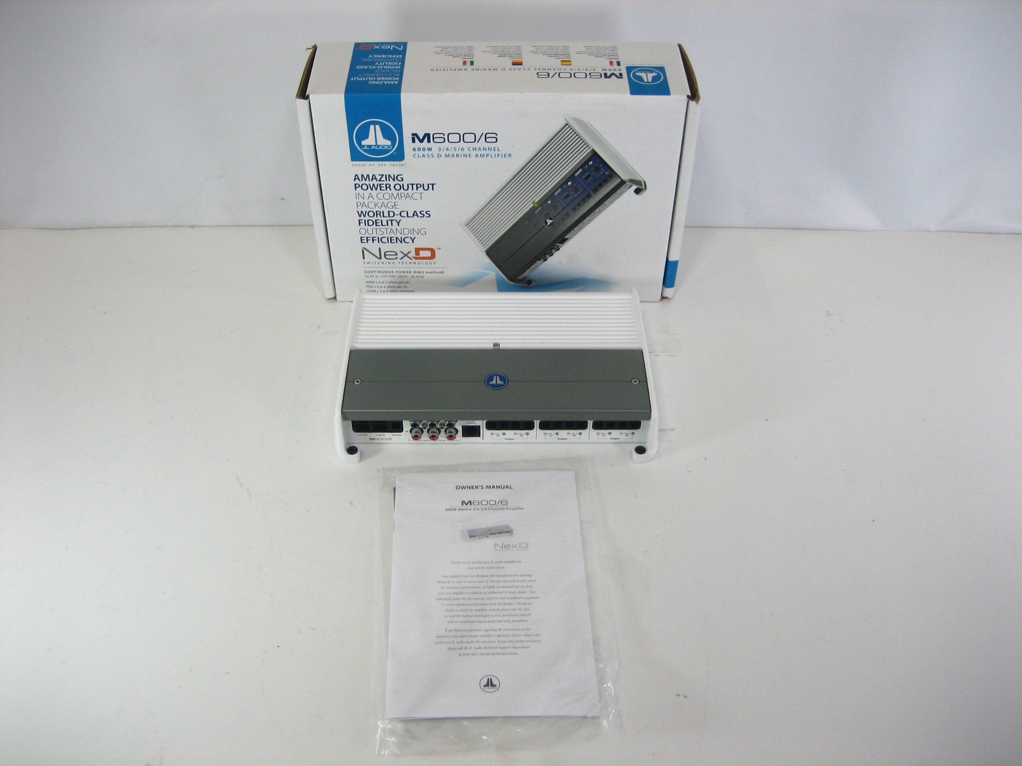 JL AUDIO M600/6 FullRange Marine Amplifier 6CH 600Watts Max Marine