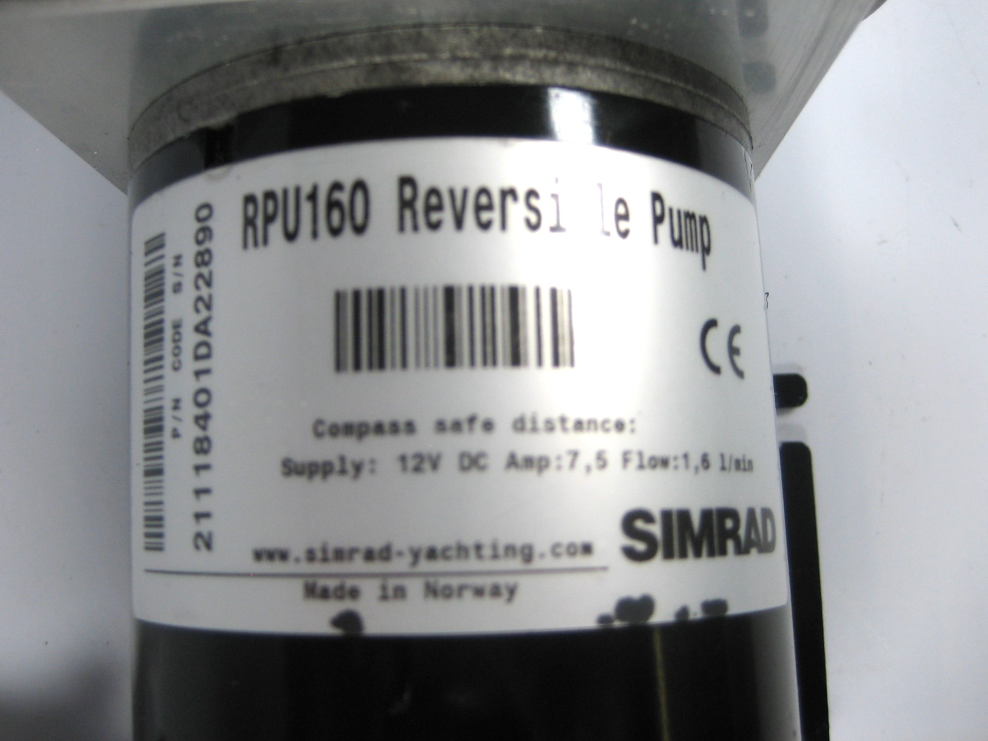 Simrad RPU160 12V Hydraulic Reversible Autopilot Boat Pump - Max Marine ...