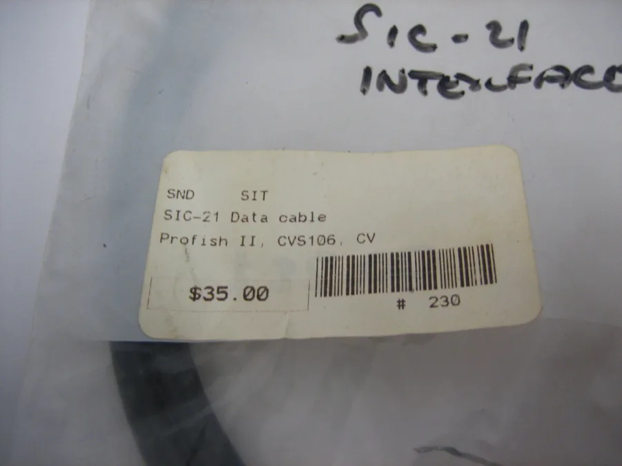 Sitex SIC-21 Interface Data Cable for CVS-106, Profish II, etc. - Hard to Find! - Image 4