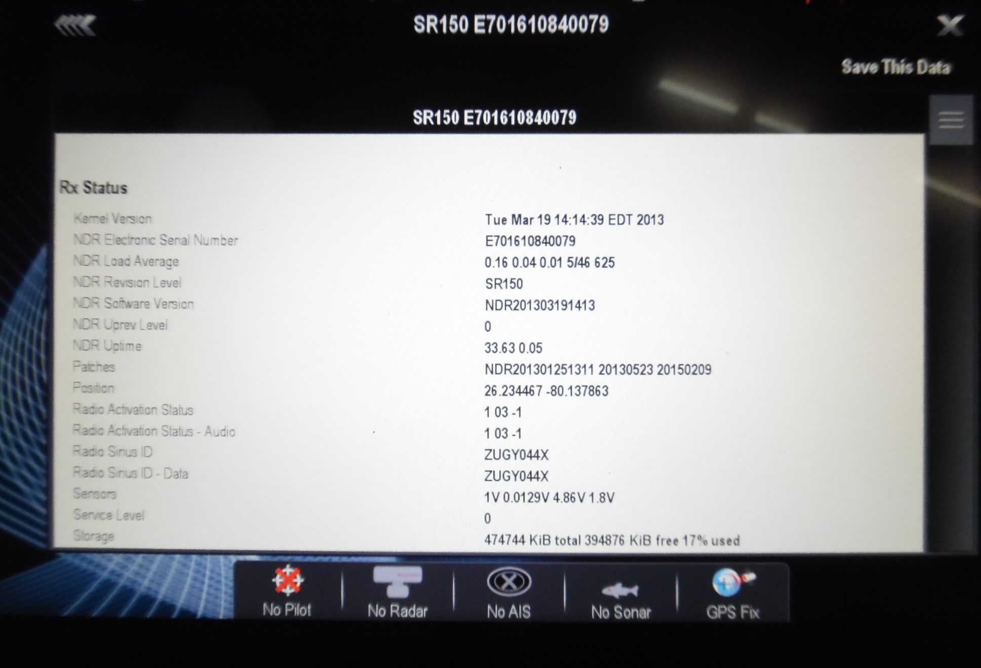 Raymarine SR150 Sirius XM/WX Weather Module w/Antenna & Cables - E70161 ...