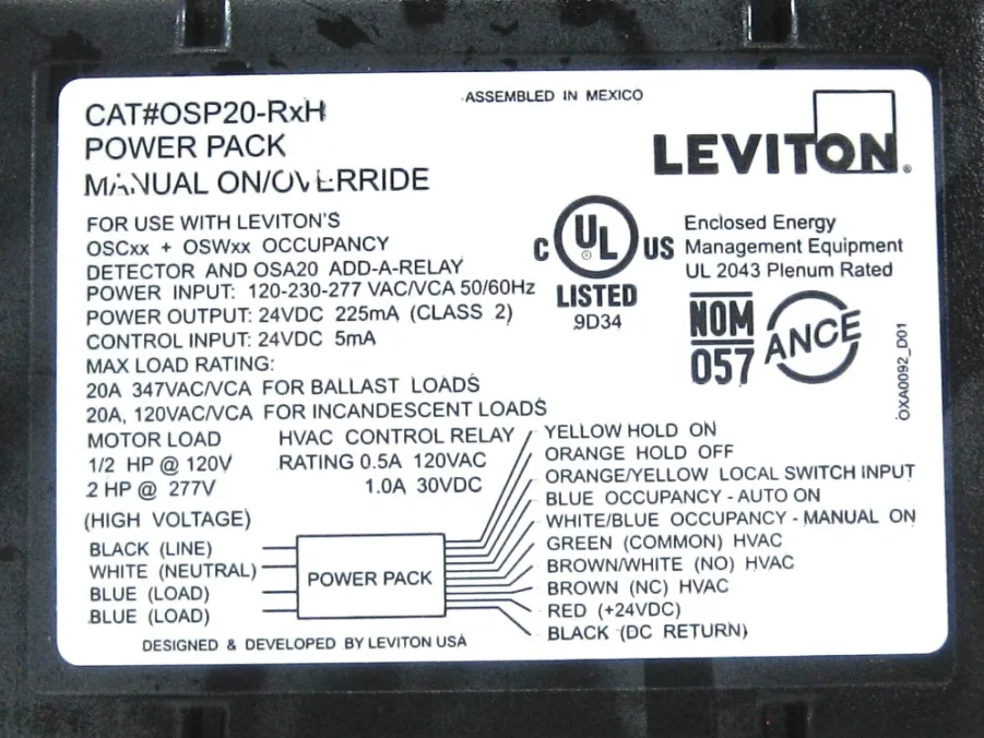 Levinton OSP20-RxH Power Pack Manual On/Override 120VC 24VDC 20A Fully Tested 90 Day Warranty - Image 3