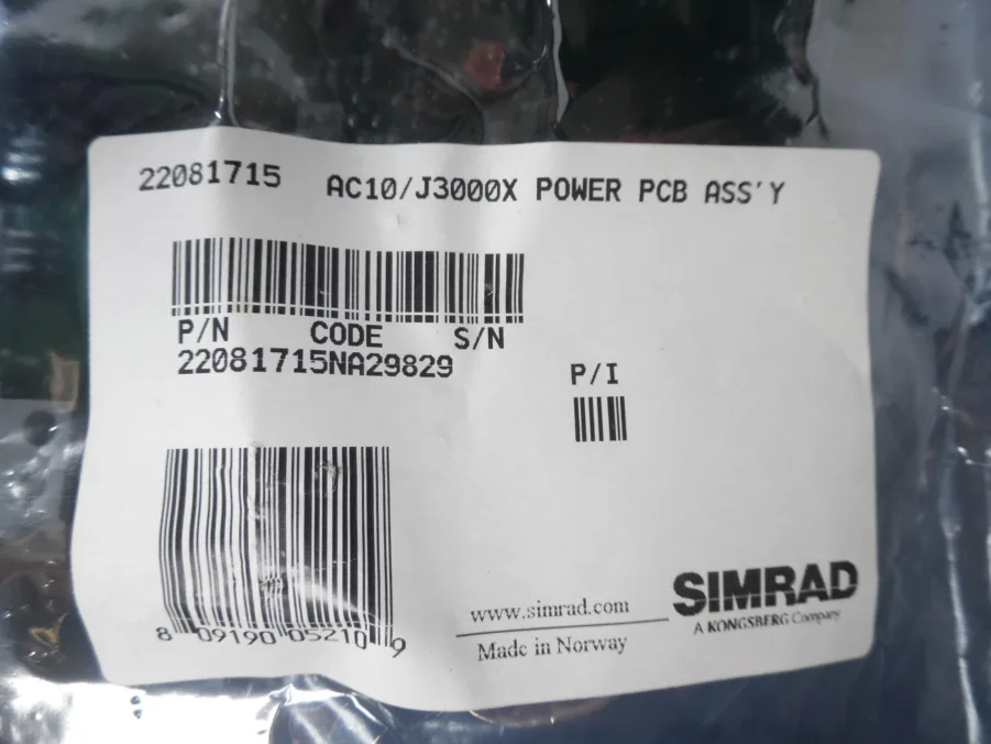 Simrad Power PCB Assembly F/ AC10/J3000X Autopilot Computers 22081715 *NEW* - Image 2