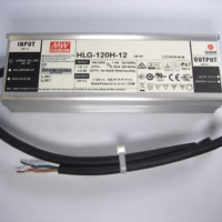 Mean Well HLG-120H-12 O/P 12Vdc 10A LED Driver, IP67, PFC Harsh Environment, Metal Case 12V 10A