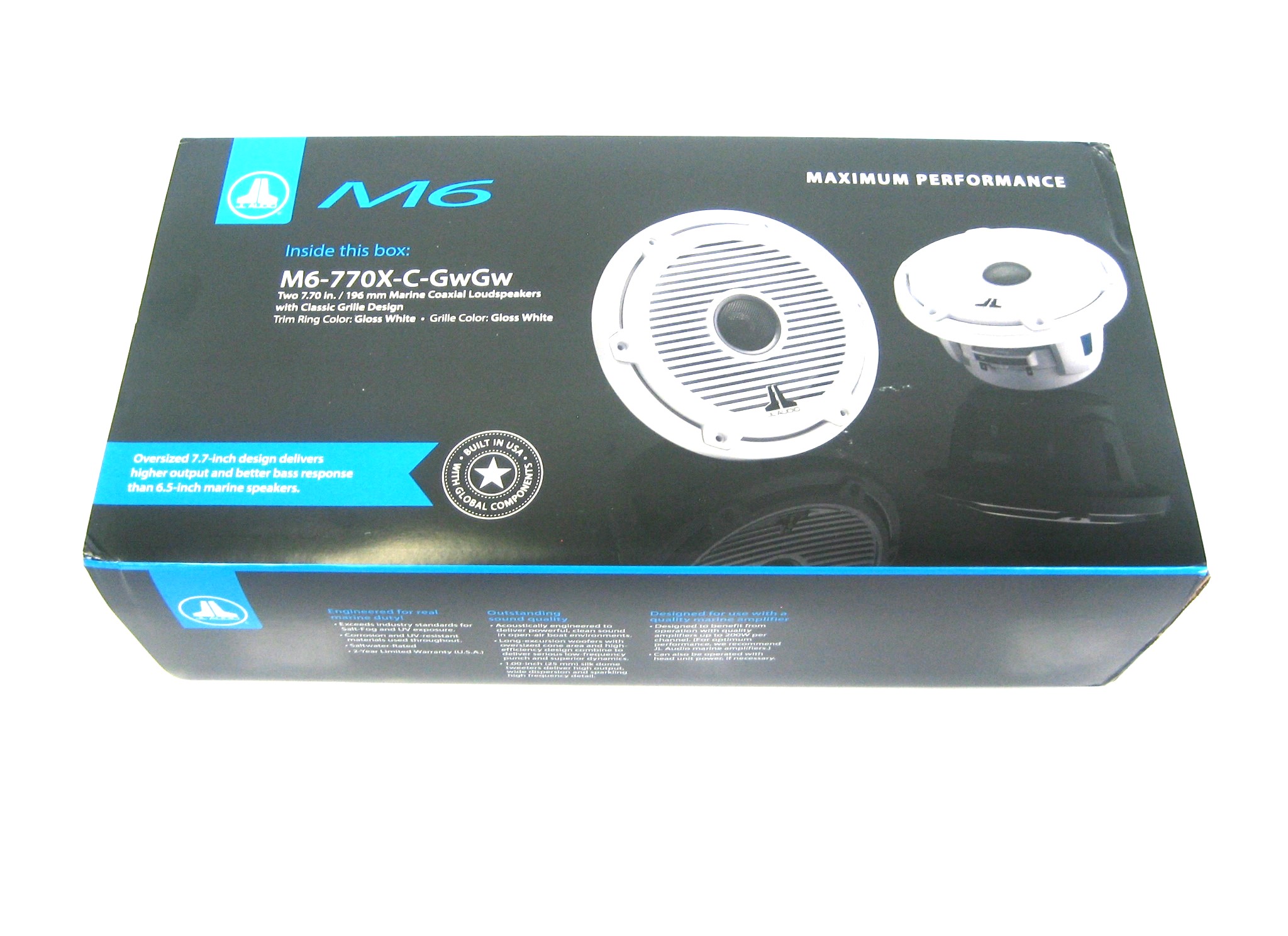 Paire D'enceintes Marines JL AUDIO M770-CCX-CG-WH – 7,7 Pouces, Haut De Gamme, Filaires (occasion)