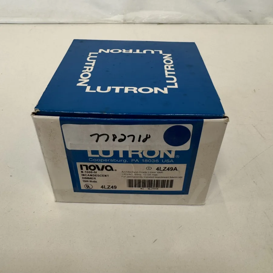 Lutron 4LZ49A SPST Incandescent Dimmer Switch 1500 Watts NOVA - NEW - Image 2