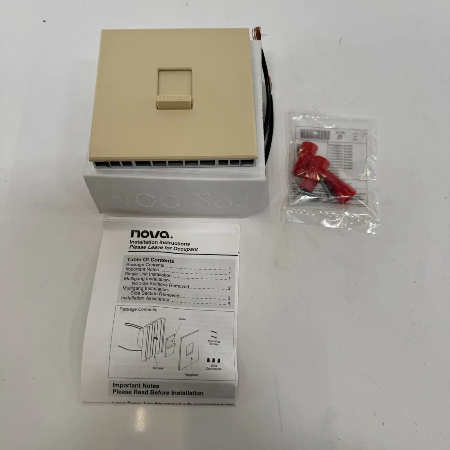 Lutron 4LZ49A SPST Incandescent Dimmer Switch 1500 Watts NOVA - NEW
