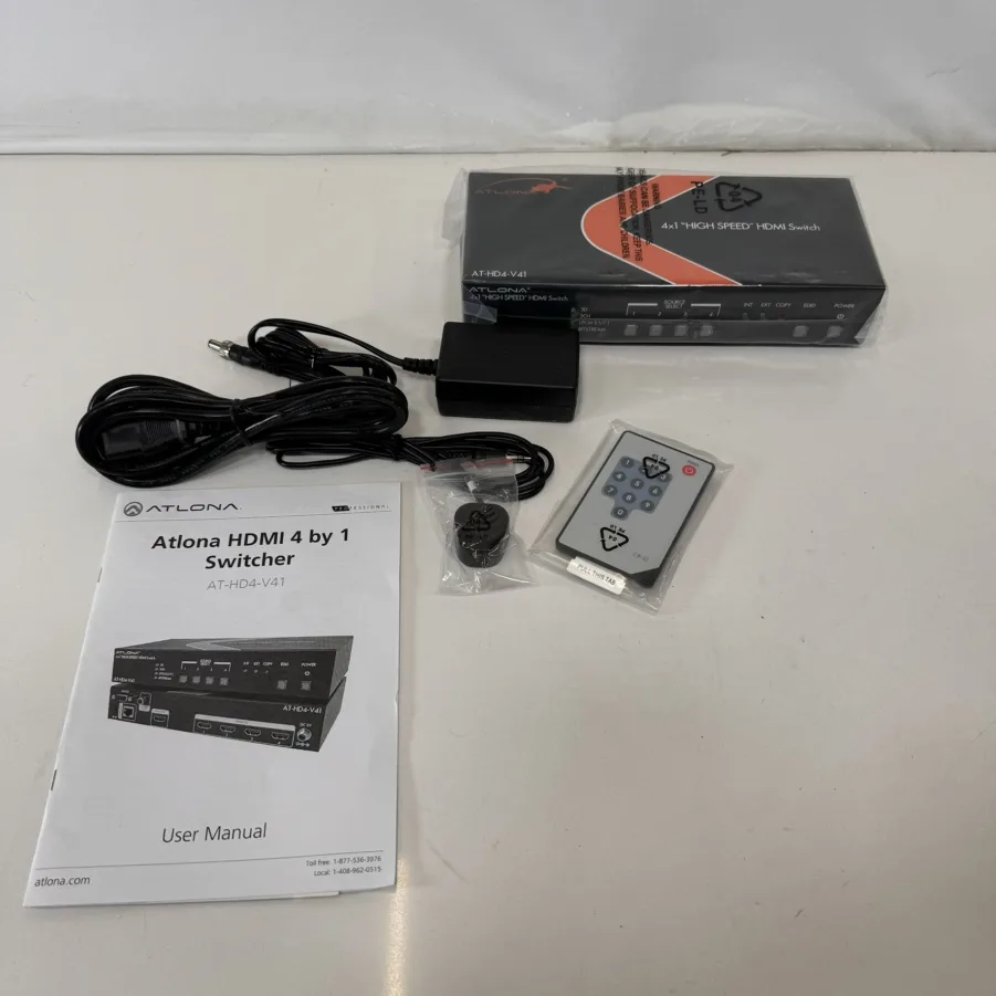 Atlona AT-HD4-V41 4X1 HDMI Switch with 3D, Arc and Ethernet