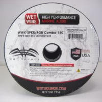 Wet Sounds Wet Wire Series Frosted Speaker/RGB Combo Wire 150' Spool NEW 90 Day Warranty