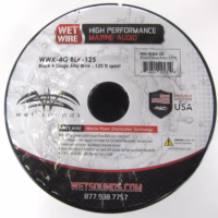 Wet Sounds Wet Wire Series Black Frost 4 Gauge Amp Wire - 17Ft Spool 90 Day Warranty