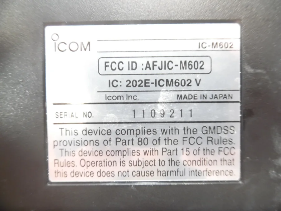 ICOM IC-M602 Marine DSC VHF Radio W/ Remote Mic Setup- Tested - Image 9