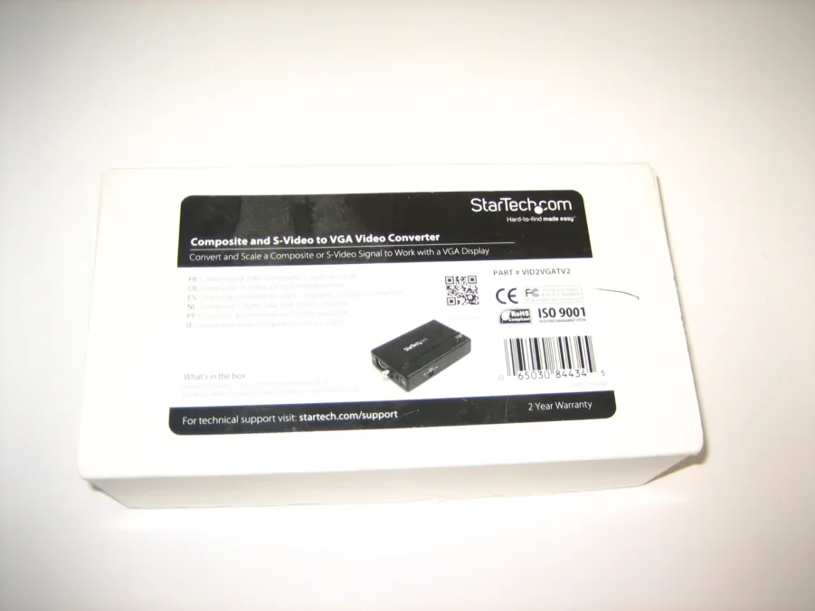 Startech VID2VGATV2 Composite & S-Video to VGA Video Converter *NEW & COMPLETE*