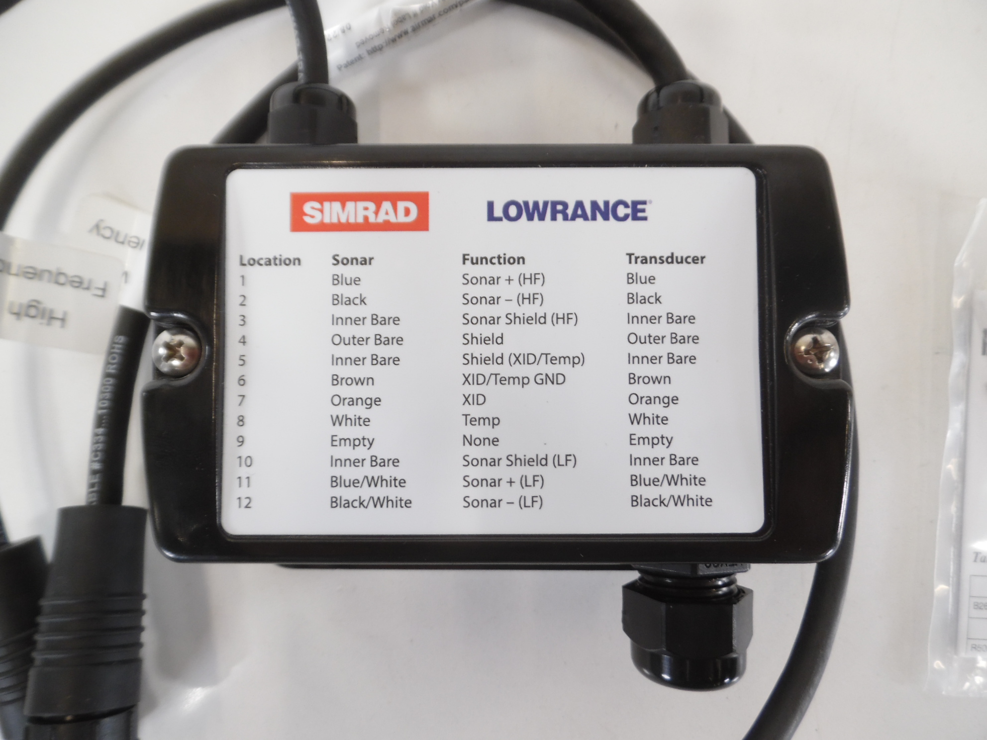 Simrad/Lowrance/Airmar 000-13262-001 XSONIC Pigtail Wiring Block