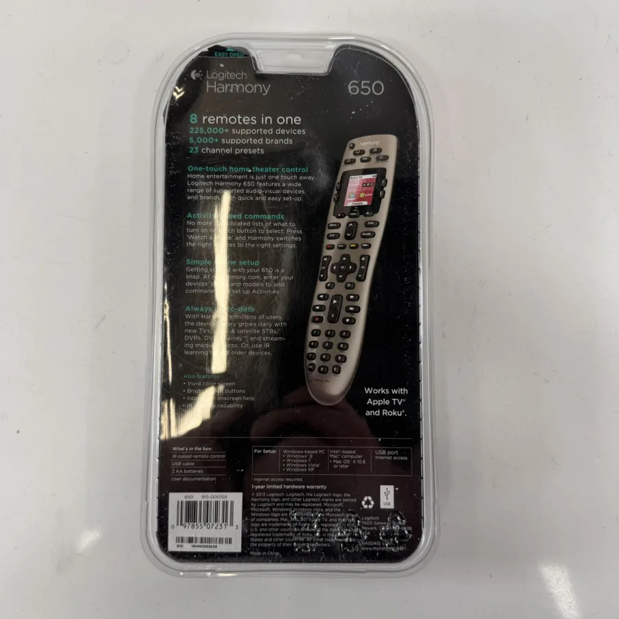Logitech Harmony 650 Universal Remote 8 Remotes in 1 - Simple Setup - Image 3