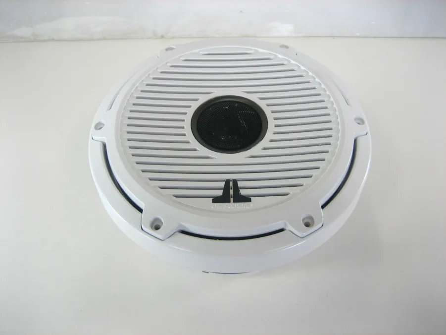 JL Audio M6-880X-C-GwGw 8.8'' Single Marine Coaxial Speaker White Trim Ring White Grille Tested - Image 2