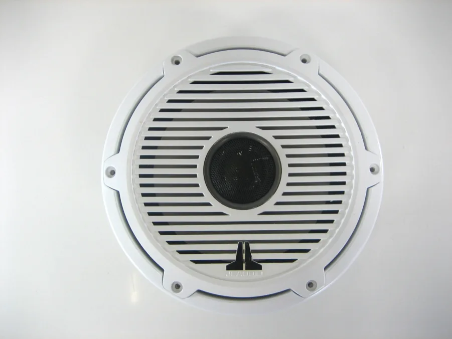 JL Audio M6-880X-C-GwGw 8.8'' Single Marine Coaxial Speaker White Trim Ring White Grille Tested