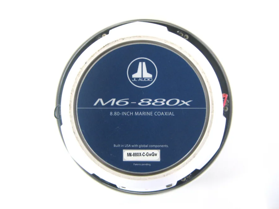 JL Audio M6-880X-C-GwGw 8.8'' Single Marine Coaxial Speaker White Trim Ring White Grille Tested - Image 6