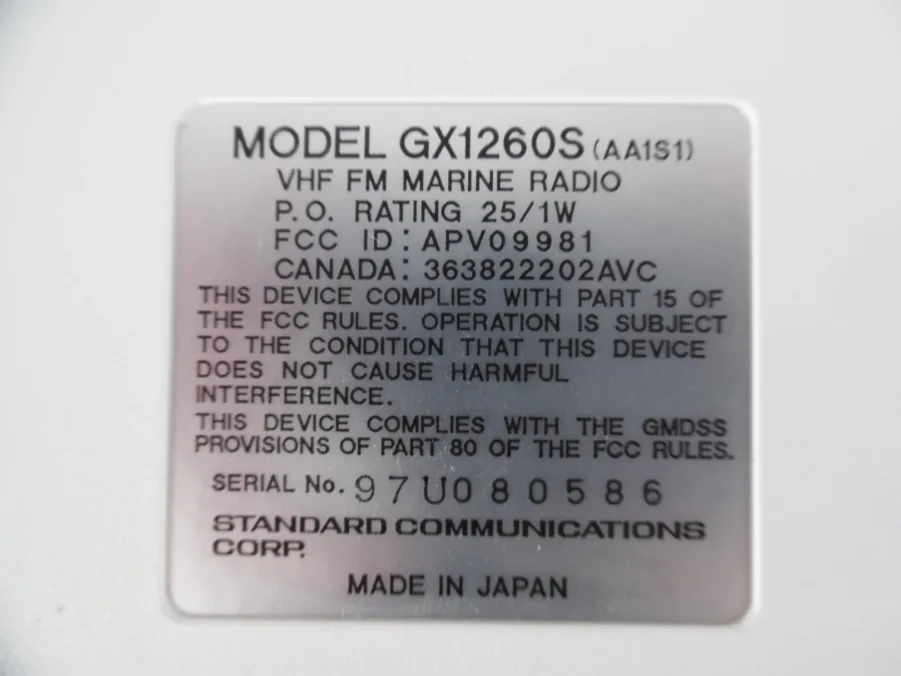 Standard Horizon GX1260S Intrepid VHF Marine Radio w/ Mic **NEW** - Tested - Image 12