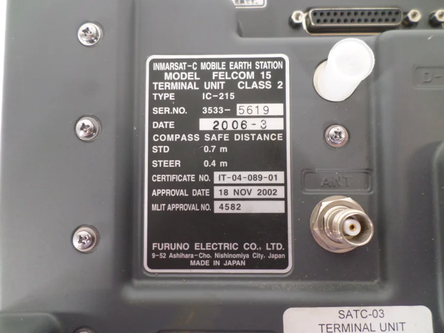 Furuno Felcom 15 GMDSS Inmarsat-C Terminal IC-215 - Image 6