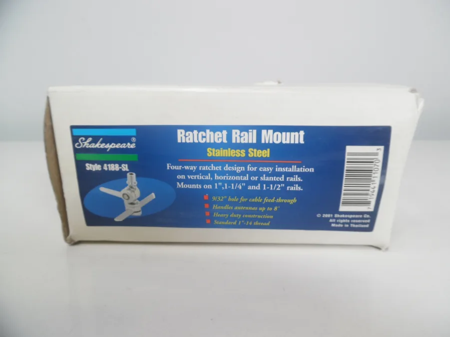 Shakespeare 4188-SL Rail Mount Ratchet Mount for 1" to 1.5" Rails **New**