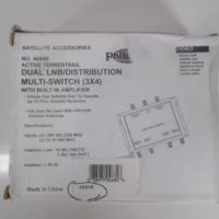 Philmore Satellite Multi-Switch 4684B 3x4 W/ Built-in Amp- Dual-LNB Distribution **New**