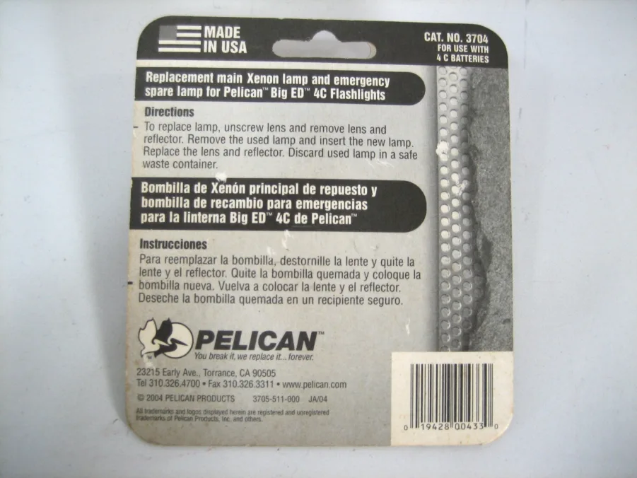Pelican 3704 Big Ed 4C Replacement Flashlight Bulbs Xenon Lamp 2 Pack *NEW* - Image 3