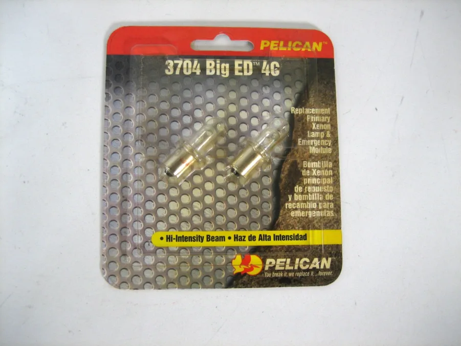 Pelican 3704 Big Ed 4C Replacement Flashlight Bulbs Xenon Lamp 2 Pack *NEW*